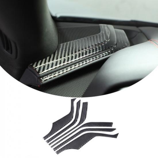 Carbon Fiber Car Dashboard Side Panel Trim Accessories For Corvette C8 -2024