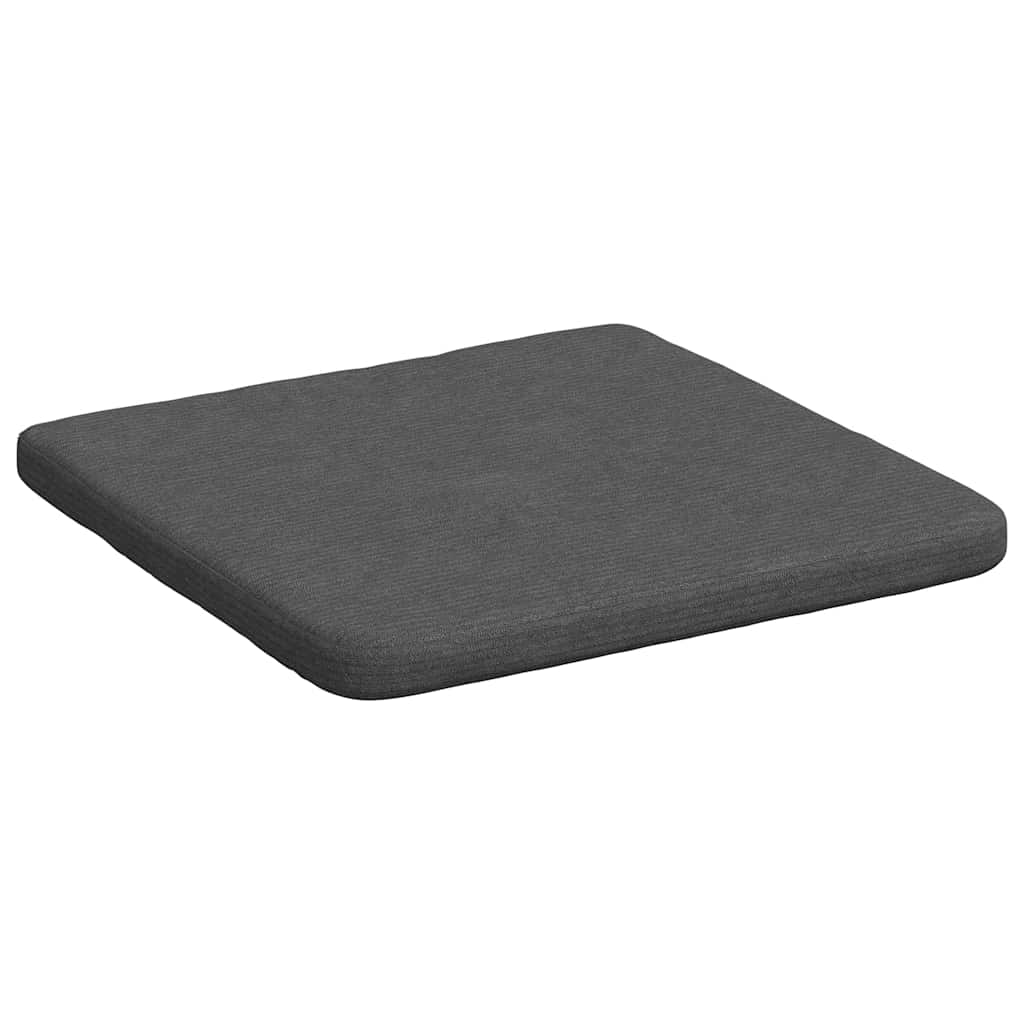 Seat Cushions 4 pcs. Corduroy Dark Gray 40 x 40 x 3 cm