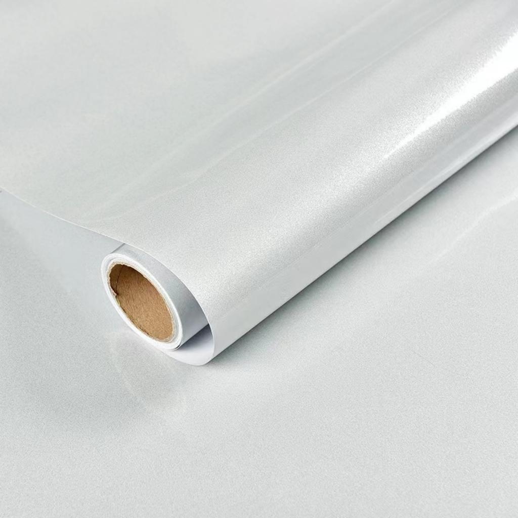 Glossy White DIY Decorative Film PVC Self Adhesive Wall Paper Furniture Renovation Stickers Kitchen Cabinet Waterproof Wallpaper