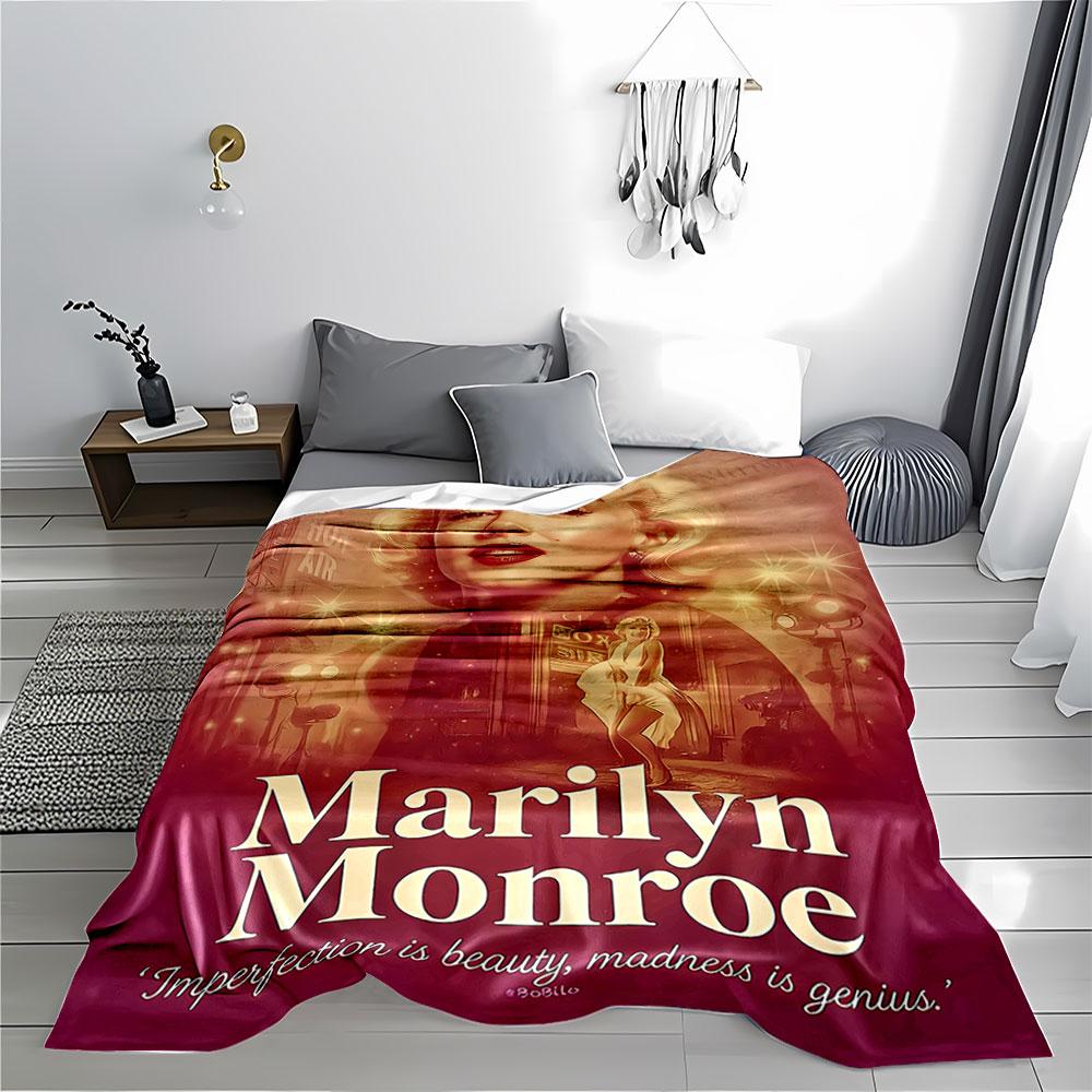 Coperta d'arte ispirata a Marilyn Monroe per tutte le stagioni coperta per la pausa pranzo coperta da lancio regalo