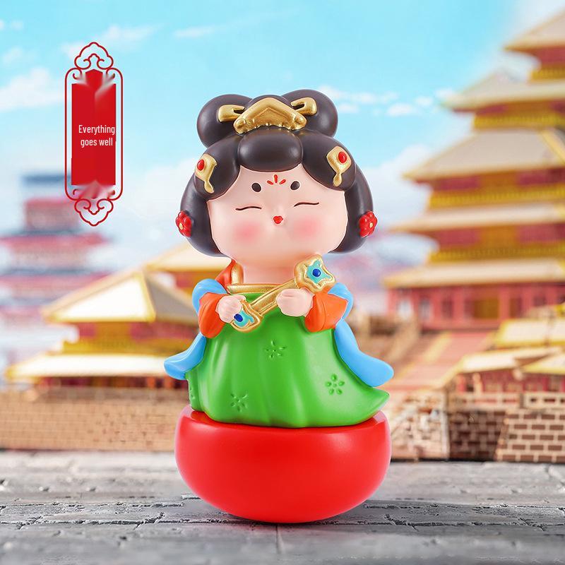 Large Roly-Poly Tang Dynasty Lady Ornament - Home Entrance & Festival Gift