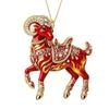 Glänzendes Ziegen-Hängeornament Acryl-Weihnachtsbaumschmuck Neues Sternzeichen Ziege Souvenir Taschenanhänger