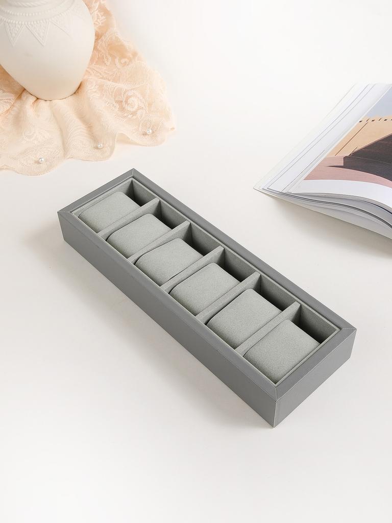6 Slots Watch Storage Display Box Wristwatch Organizer Display Tray Watches Holder With Pillows Gift Cases