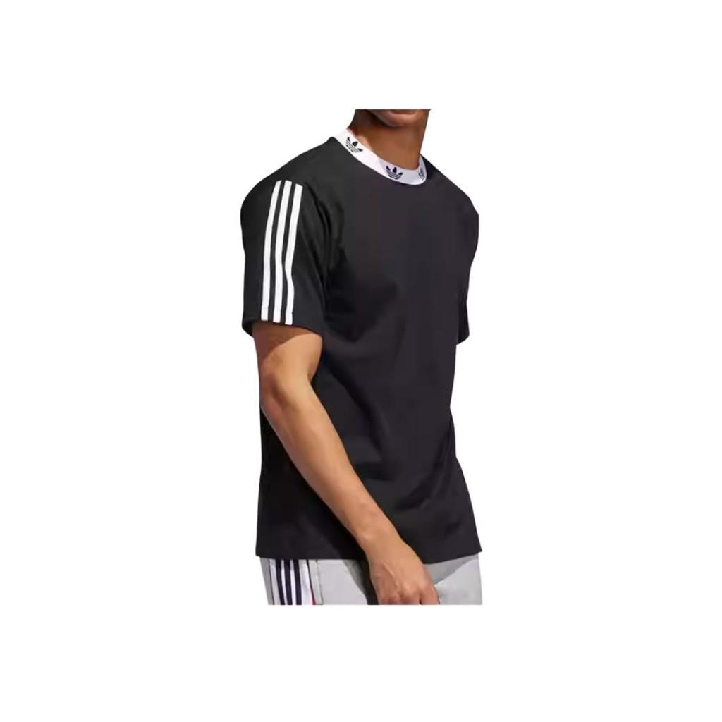 Adidas Originals Trefoil Crew Neck T-Shirt Men Tops Black ED5609