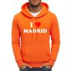 I Love Madrid Letter Printing Hoodies Male Autumn Casual Hoody Fleece Comfortable Pullover Pocket Oversized Mens Streetwear
