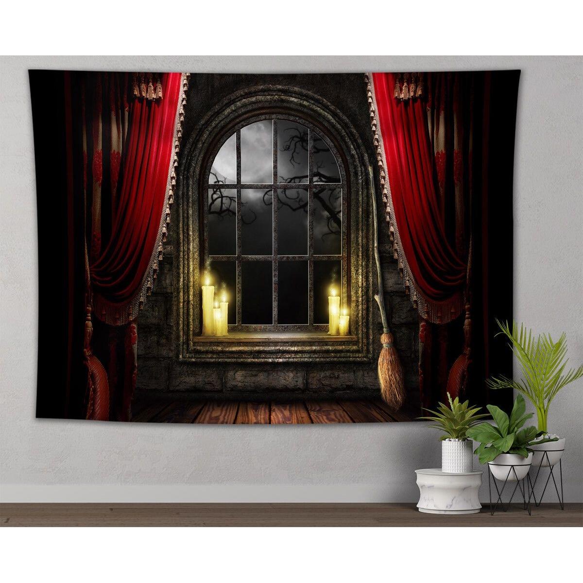 Tapestry of the arched windows of the ghost castle 75x100