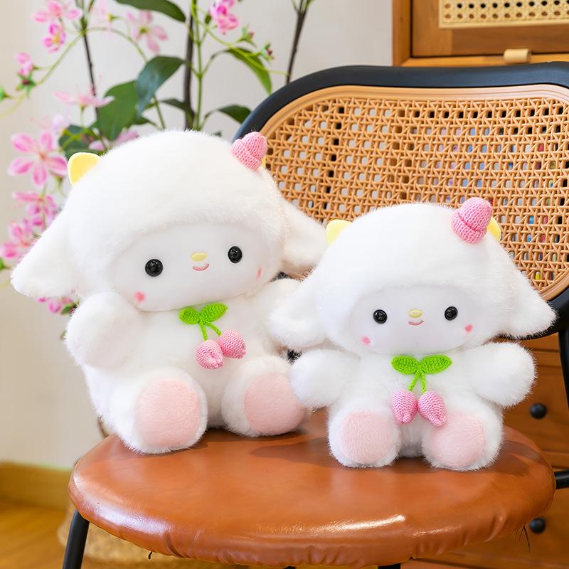 Cute Flower Lamb Plush Toy Claw Doll Wedding Sprinkling Gift Healing Table Companion