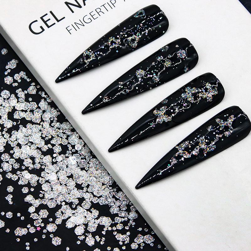 Mini Sparkling Star Nail Glitter Sparkling Pentagram Nail Decoration Nail Salon Design Cute Accessories Diy Nail Art Design