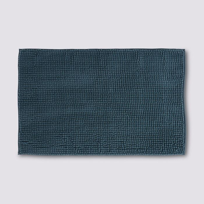 Tapis de bain "Chenille" 50 x 80 cm Atmosphéra - Pétrole