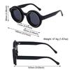 Punk Round Frame Sun Glasses Luxury Hip Hop Shades Trendy Steampunk Sunglasses  for Women & Men