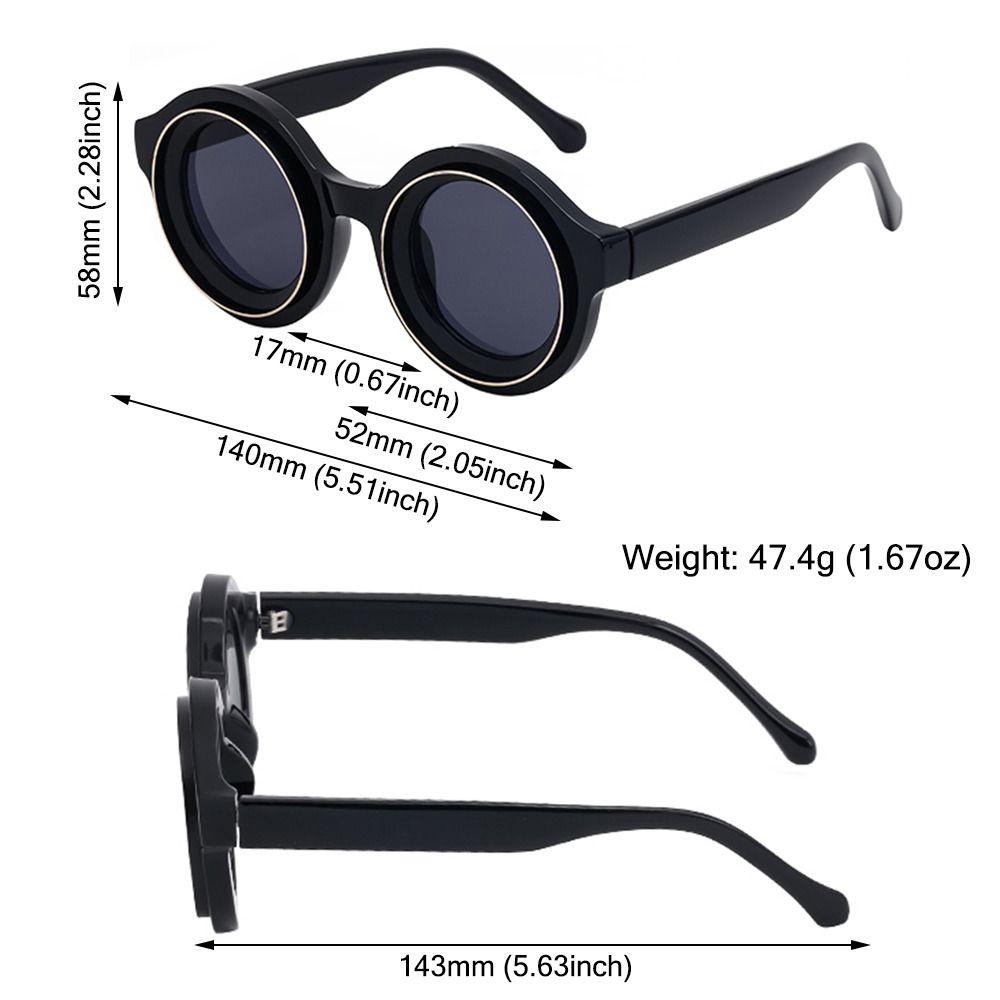 Punk Round Frame Sun Glasses Luxury Hip Hop Shades Trendy Steampunk Sunglasses for Women & Men