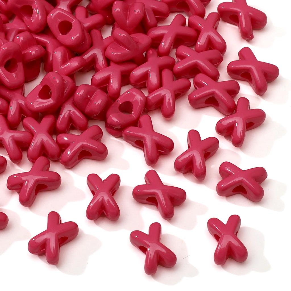 Fork Shaped Spacer Beads Enamel Painted Acrylic Charms for DIY Jewelry 5 or 20 Pcs Option