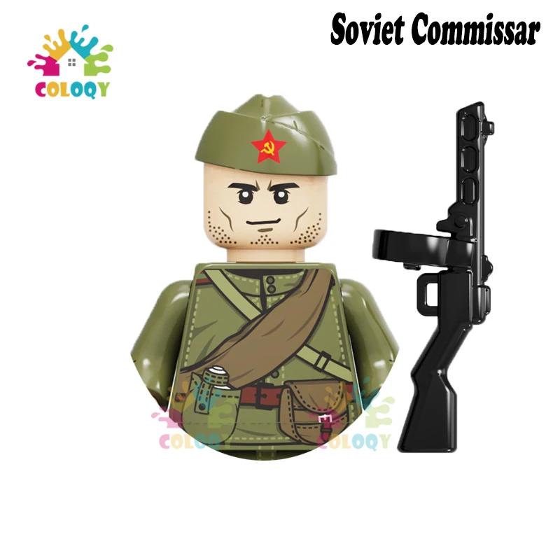 Kids Toys WW2 Military Army Sets Building Blocks Soviet US China Soldiers Mini Action Figures Medal Toys For Kids Birthday Gifts