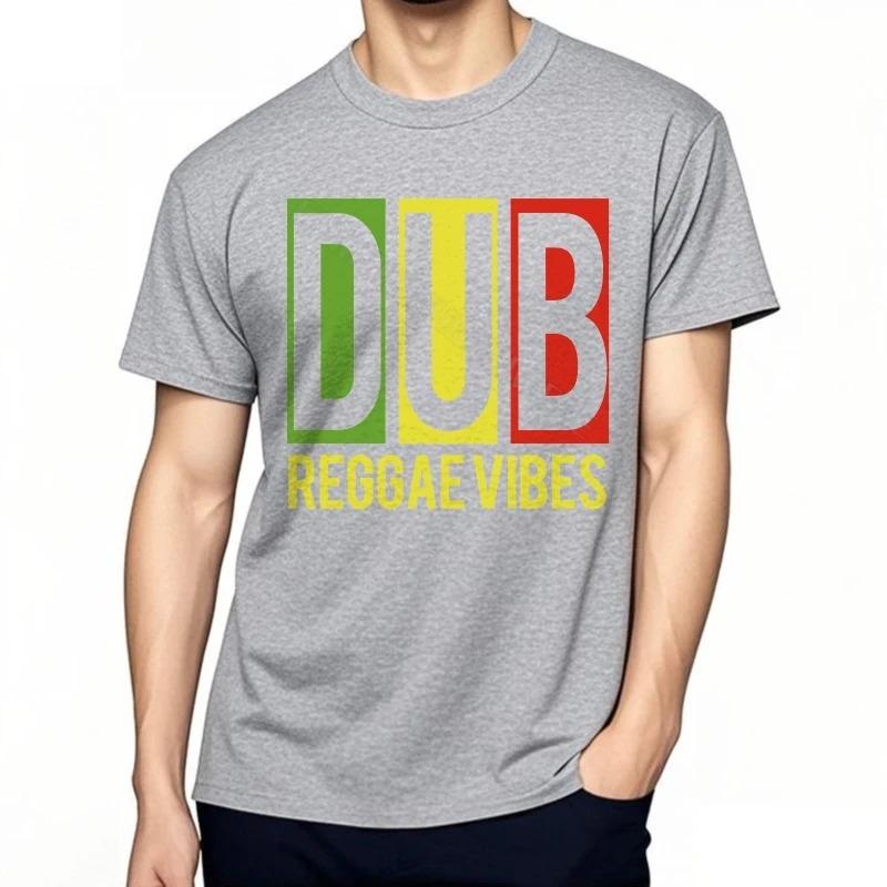 100% Cotton Tshirt for Man Dub Reggae Vibes Colors Soft Short Sleeve Shirt Trendy Short Sleeve Short Sleeve Shirt