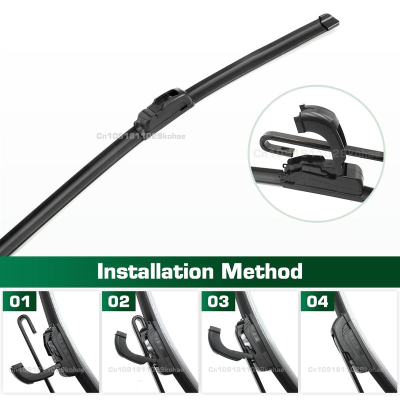 GREATROAD Wiper LHD&RHD Front & Rear Wiper Blades Set For Hyundai Kona 2017 - 2023 Windshield Windscreen Window Brushes 3PCS