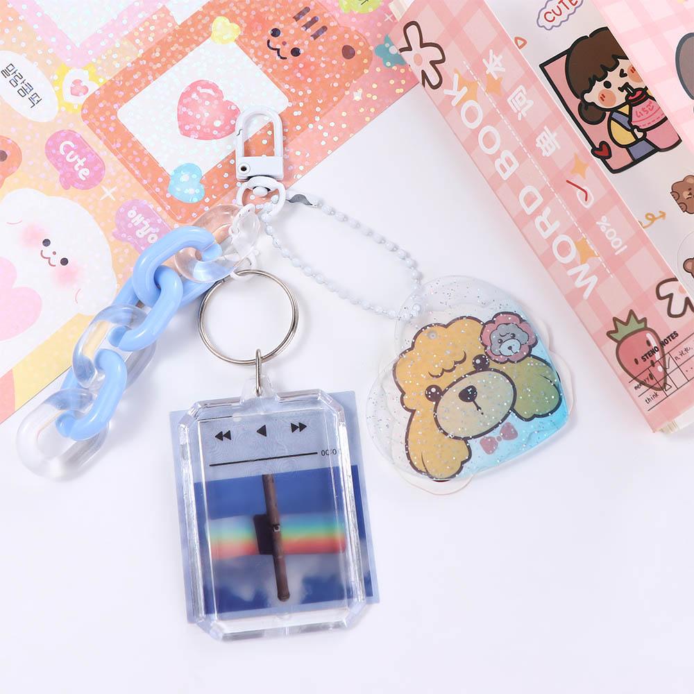 Transparent Album Photo Protector Card Sleeves Keychain ID Holder Pendant Photocard Holder