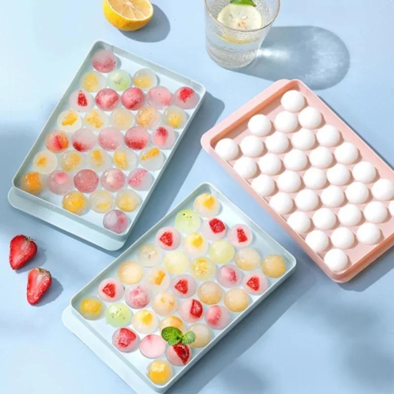 Hockey Ball Popsicle Ice Cube Tray Box, Frozen Whiskey Making Tools, Kitchen Accessories, PP Mold, Gifts