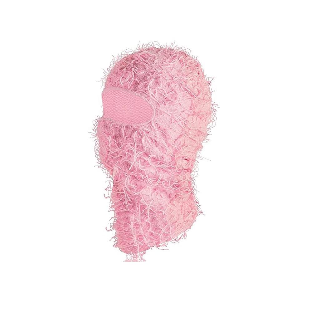 Balaklafa hat for men and women, funny acrylic knitted yarn head cover, outdoor skiing thermal mask