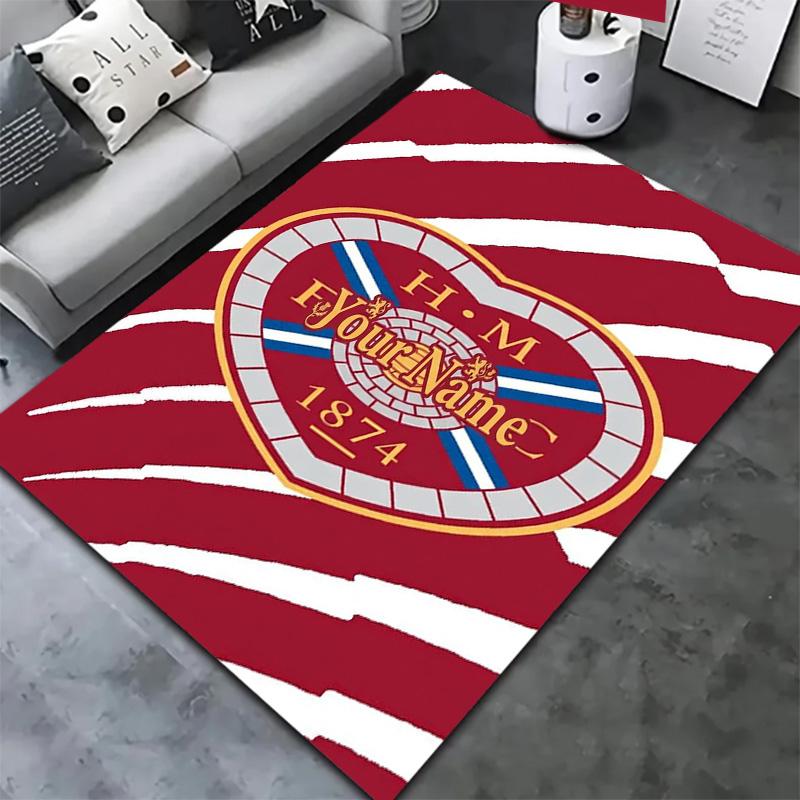 Heart Football Custom Name Carpet Rug For Living Room Bedroom Home Sofa Decoration Kids Play Nonslip Floor Mat