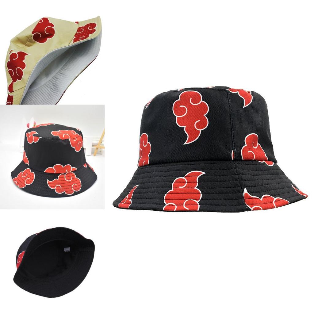 Stylish Naruto Cap Akatsuki Bucket Beach Hat For Men And Women With Sunscreen Protection