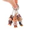 6Pcs Labubu Keychain Backpacks Key Pendants, Doll Pendant Hanging Decoration Keyring Card Gift, Stress-Relieving Accessory