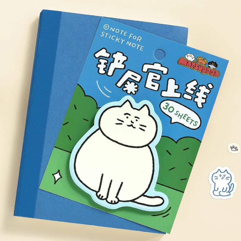 30sheets Cute Student Cat Post Notes Cute Student Message Memo Record N Times Posted Memo Pad Writing Pads School Supplies