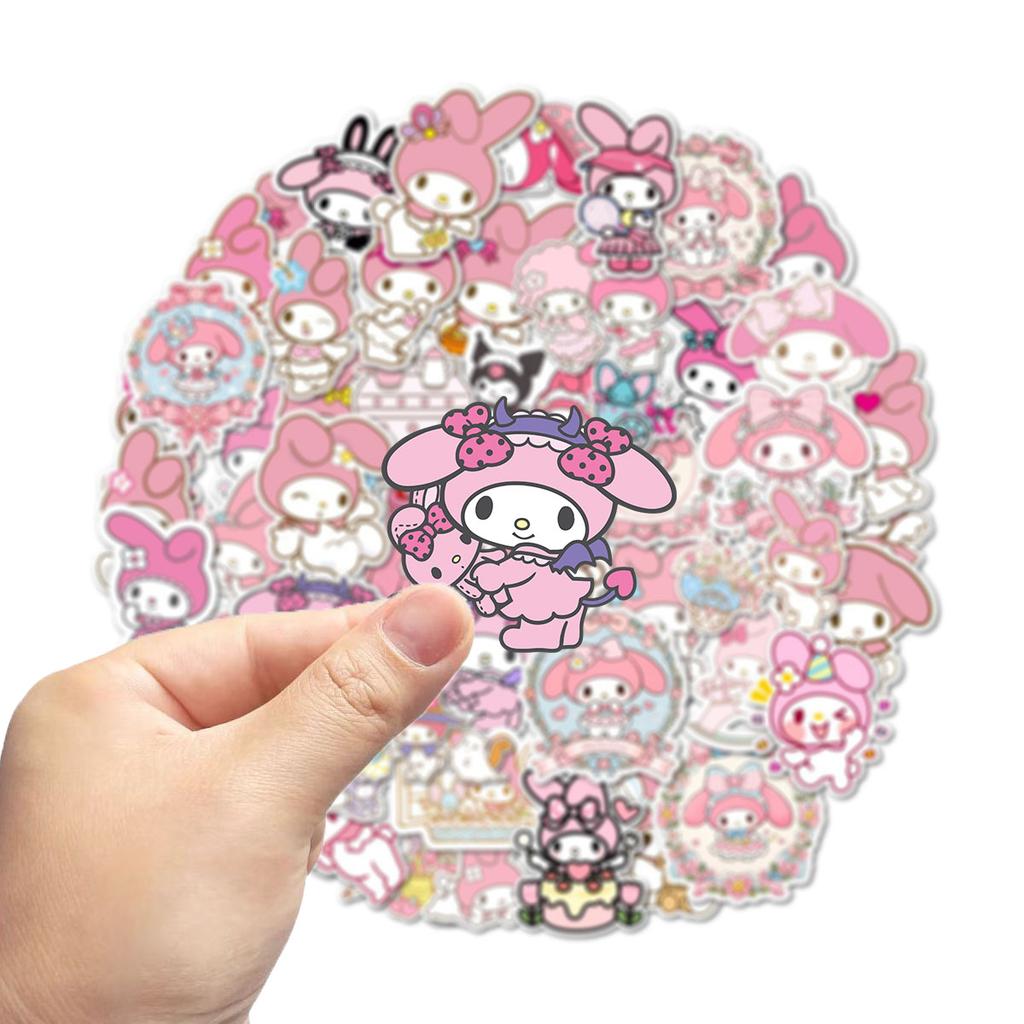 50/100/200 Cute Pink Little Girl Cartoon Q Version Hand-drawn Computer Stickers Small Patterns and Mobile Phone Decoration Stickers