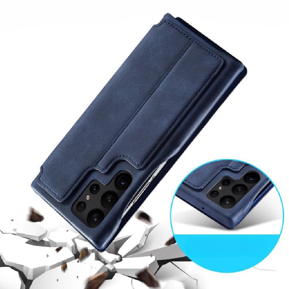 Flip Case for Samsung Galaxy S23 Ultra, ERBORD Retro, Blue