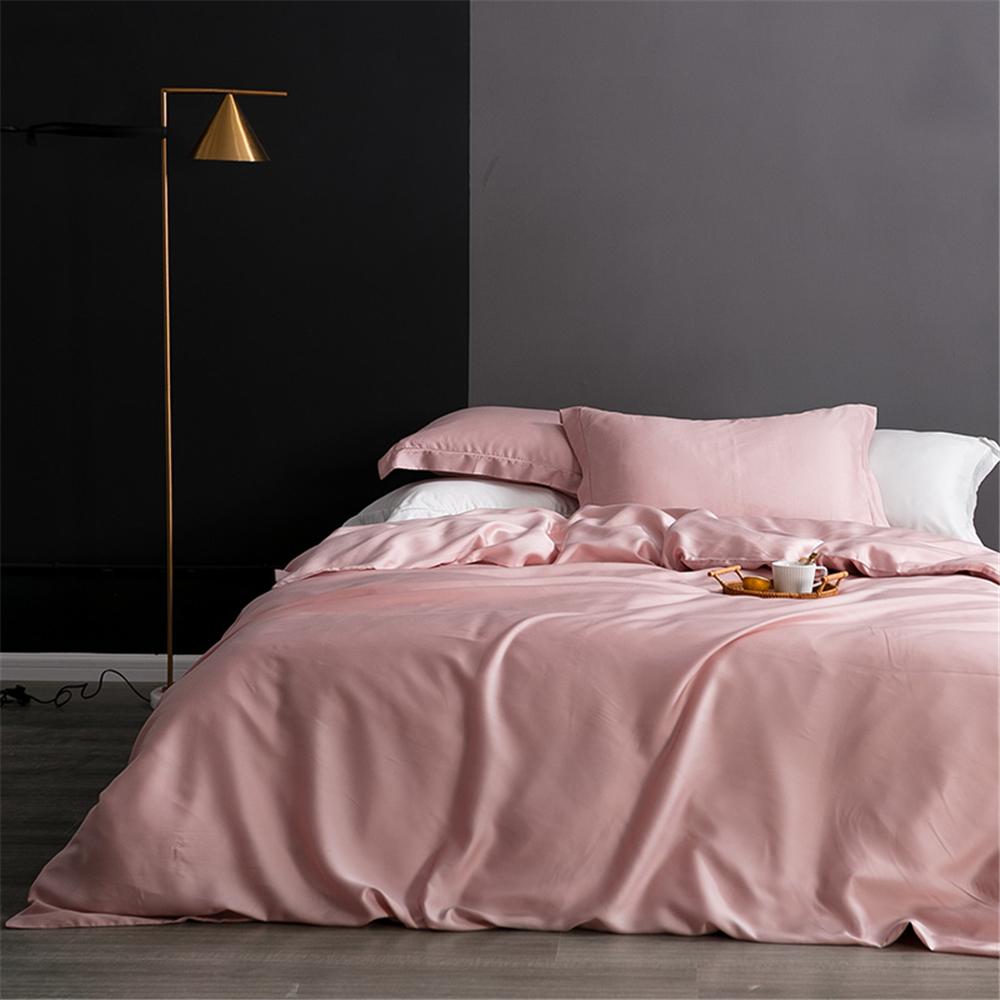 Sondeson Nature 100% Silk Dark Blue Bedding Set Healthy Skin Beauty Queen King Duvet Cover Set Flat Sheet Pillowcase Bed Linen