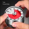 Mechanical Visual Stopwatch Clock Magnetic Backing 60-Minute Countdown Reminder with Loud Alarm Stainless Steel for Kids Adults