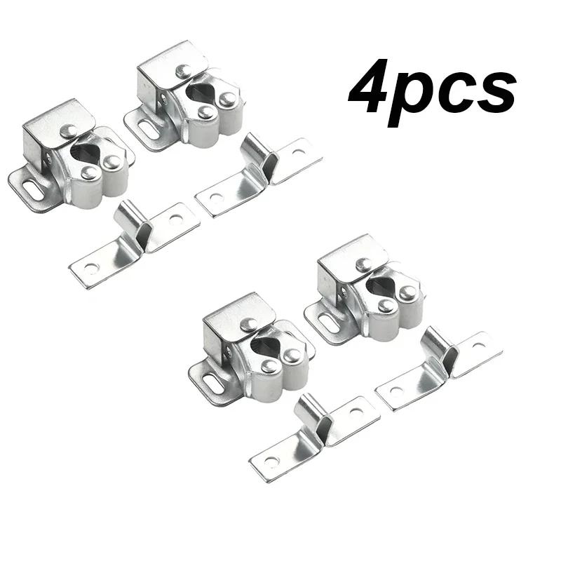 Press The Home Wardrobe Door Buckle Touch The Bead Magnetic Dual Wheel Spring Fixed Lock Buckle Low Foot Cabinet Door Buckle