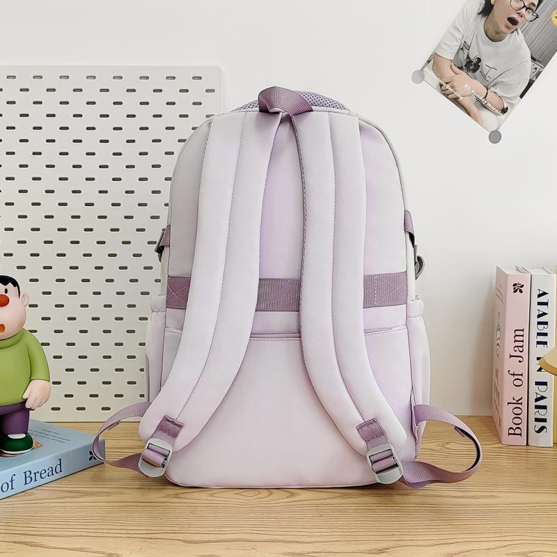 School Bag New College Style Large Capacity School Bag Korean Version Ins Versatile High Value Backpack Casual Contrasting Color Backpack