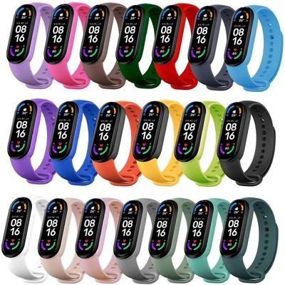 Strap for Xiaomi Mi Band 8 7 6 5 4 3 Sport Bracelet Watch Silicone Wrist Strap Smartwatch Wristband Replacements For Xiaomi Band Bracelet Miband Strap