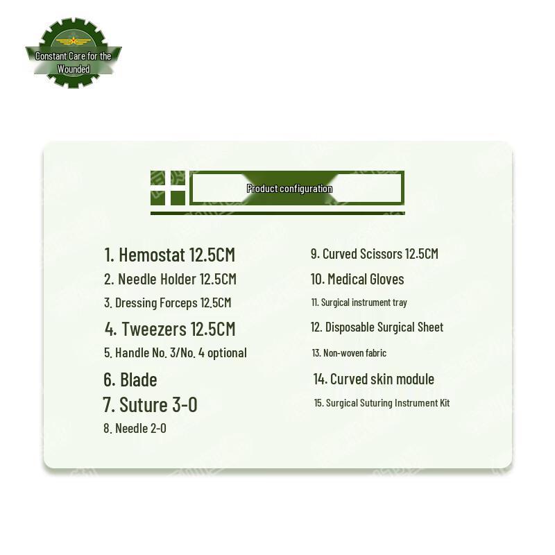 Surgical Suture Training Kit with Silicone Practice Module