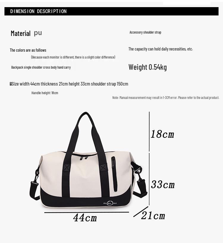 Water-Resistant Unisex Travel Duffle: Large Capacity, Lightweight Gym Bag