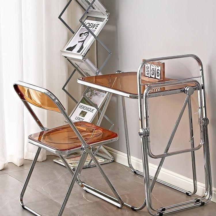 Acrylic Transparent Chair for Photos - Stylish, Portable, Light Luxury Coffee & Dining Chair, Ins Style.