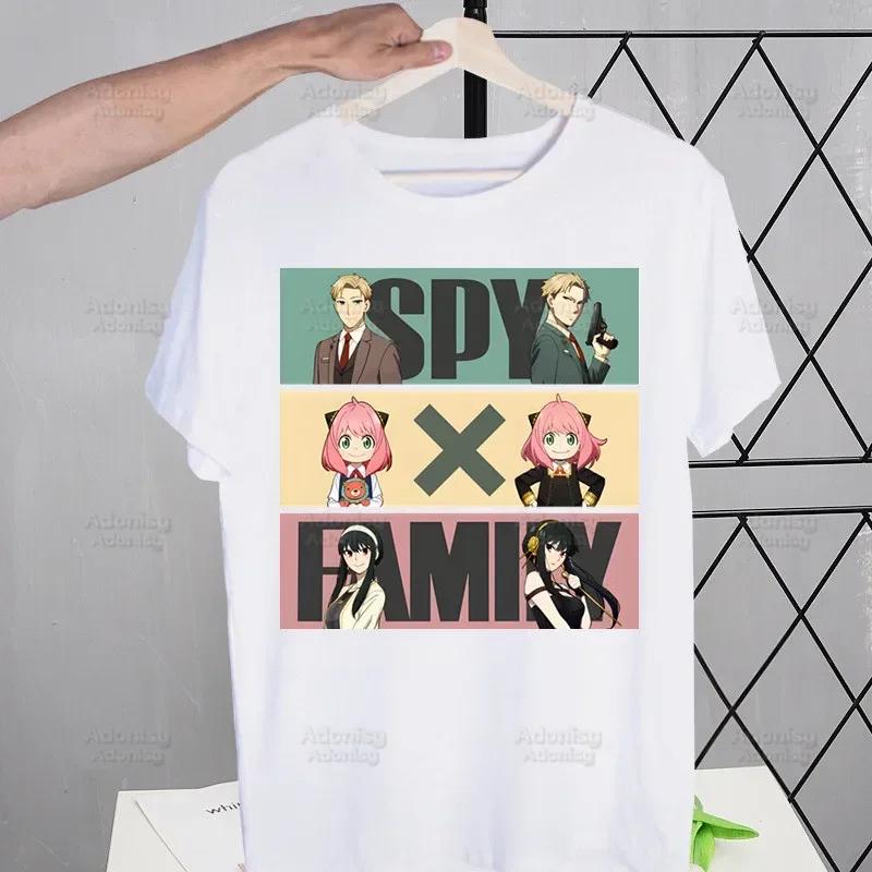 Anya Forger Printed T Shirt Men Yor Forger Tops Tees Harajuku Spy X FAMILY Tshirt Streetwear Hip Hop Male T-shirts