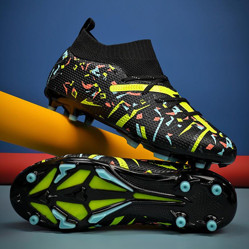 Broken Youth Artificial Grass Long Nails High-top Football Shoes Men's Training Women Into New Nail Sports Shoes
