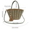 Contra-color Women's Woven Tote Shoulder Bag Eco-friendly Material Fine Workmanship Excellent Quality Holiday Shopping Date