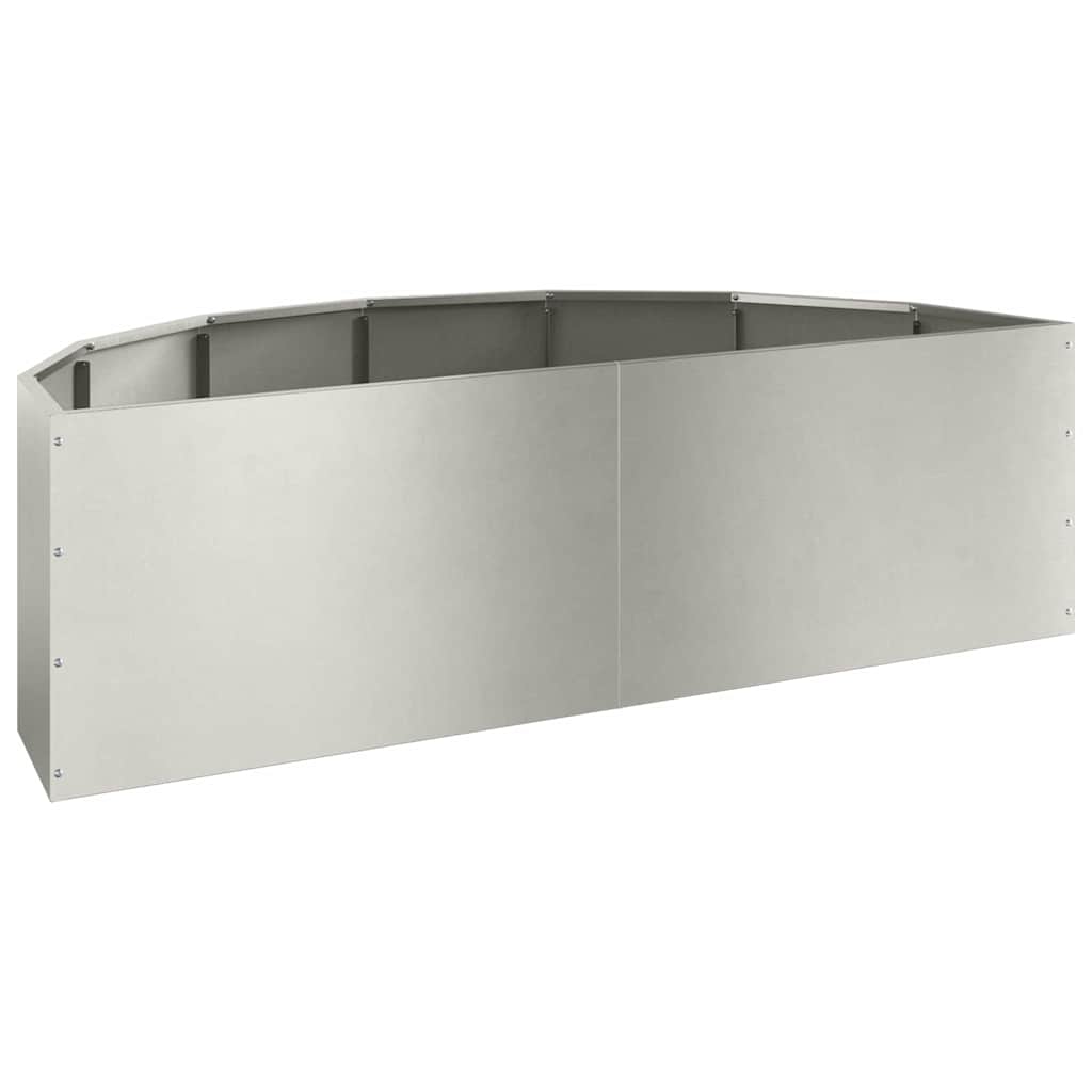 Plant Pot Silver 120 X 60 X 35 Cm Stainless Steel