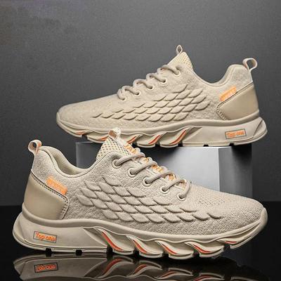 Men's Shoes Summer New Breathable Flying Woven Sports Shoes Blade Soft Bottom Fish Scale Men's Casual Shoes Fashion Old Shoes Men