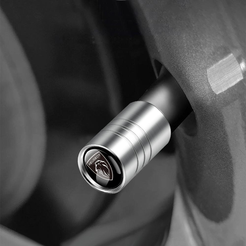 4pcs/set Metal Styling Car Wheel Tire Valve Air Stem Cap Covers For Peugeot 408 4008 308 3008 Rifter 508 5008 2008 208 30 RCZ