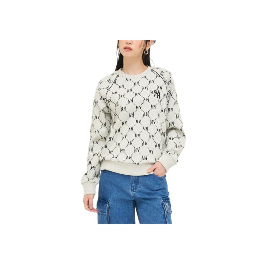 New MLB New York Yankees Sweatshirt Unisex Dark Cream 3AMTM0144-50CRD