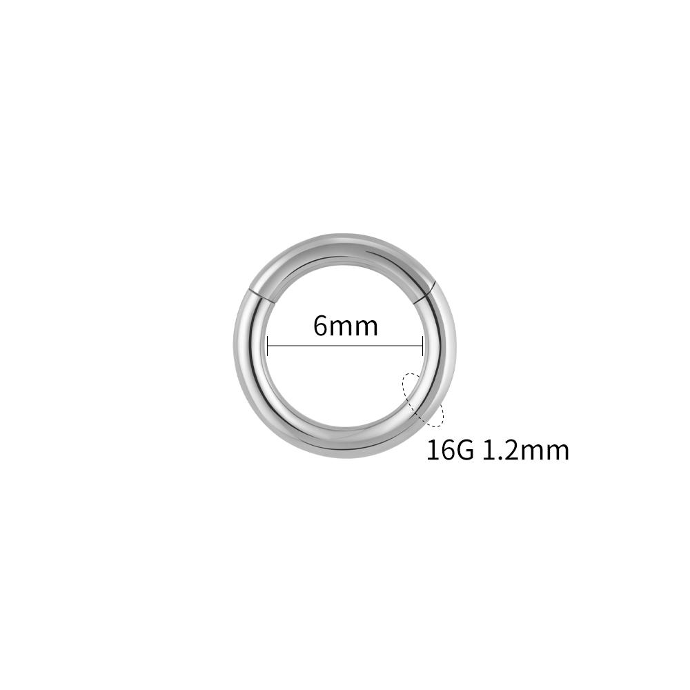 Anelli Naso a Cerchio Articolato in Titanio ASTM F136 Grandi Destri 20G 18G 16G Anello Septum Gioielli per Piercing Corporeo Helix Cartilagine Rook Orecchino