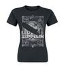 Led Zeppelin Vintage Print LZ1 Girlie T-Shirt M NEW # OFFICIAL