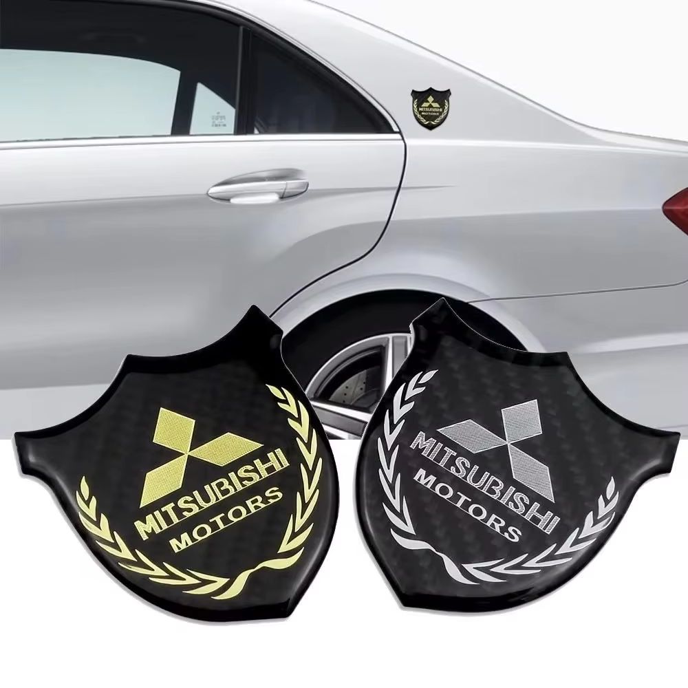 lcbk8 Metal Shield Badge Car Sticker Rear Side Body Emblem for Mitsubishi Outlander Lancer 9 10 ASX Eclipse Pajero L200 Accessories