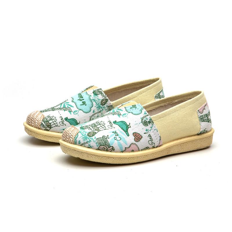 OEM/ODM Processing Custom Ladies Cloth Shoes Fashion Student Nurse Fisherman Shoes Lazy