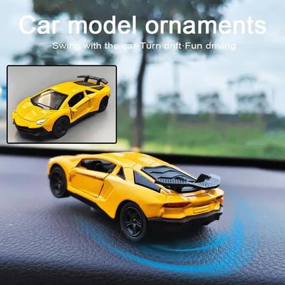 Auto Dashboard Turning Racing Model Sports Car Drift Rotating Ornaments Car Individuality Center Console Decoration Kit