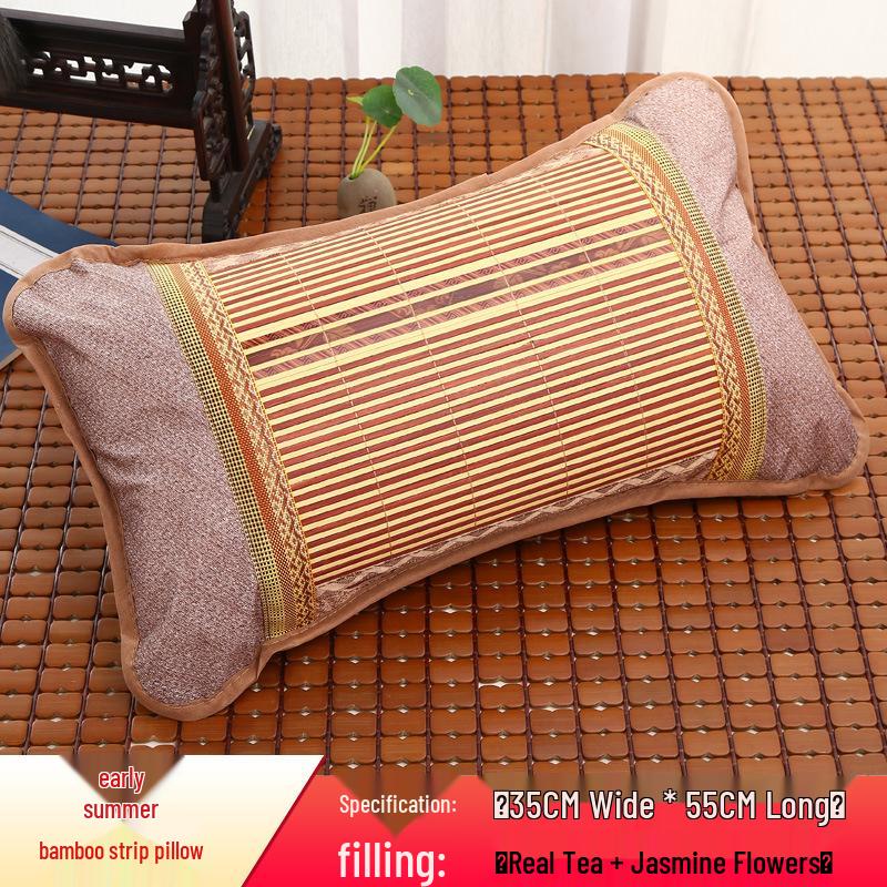 Bamboo Cooling Summer Pillow - Ice Silk Rattan for Dormitories