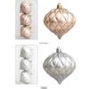 3Pcs/Box Painted Onion Balls Christmas Tree Ornament Plastic DIY Crafts Painted Christmas Gifts Boxes Pendant Hanging Ornament